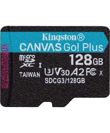 Kingston 128GB microSDXC Canvas Go Plus Memory Card | 170MB/s Read Speed | UHS-I, C10, U3, V30, A2/A1 | Includes Adapter | Fast 128GB microSD Card - Buy Online on GoSupps.com