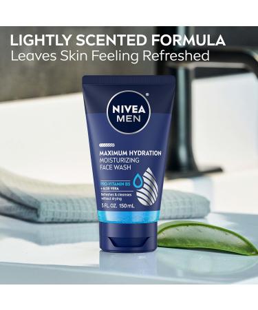Nivea Men Maximum Hydration Moisturizing Face Wash with Aloe Vera 5 Fl Oz Tube (Pack of 2) - Buy Online on GoSupps.com