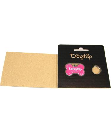 DogTap Solid Digital Dog Bone | NFC Chip & QR Code | Waterproof PVC & Metal | Robust Pink Pet ID Tag - International Shipping Available - Buy Online on GoSupps.com