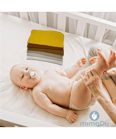 Mimadu Bio GOTS Baby Washcloths - 25x25 cm Organic Cotton Towels | Super Soft & Absorbent Musselin for Baby Care | Eco-Friendly Baby Mini Muffs (Desert) - Buy Online on GoSupps.com