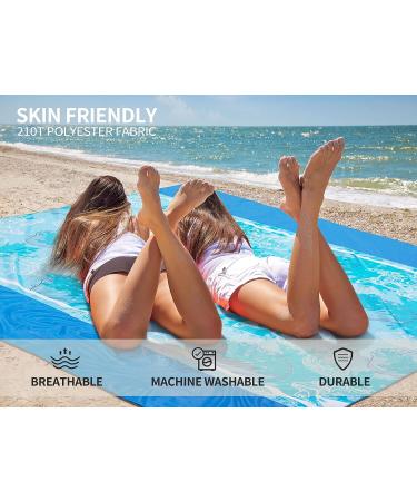 HIIHOHO Beach Blanket - 82 x 79 Sandproof Family Size Mat for Outdoor Activities - Waterproof & Portable Beach Accessory for Travel, Camping, and Hiking - Buy Online on GoSupps.com