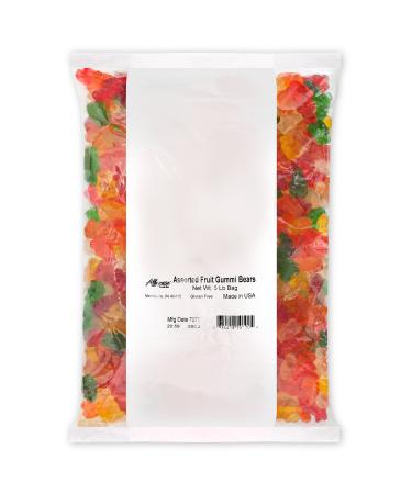 Albanese Assorted Fruit Flavor Gummi Bears Fat Free 5-Pound Bags (Pack of 2)