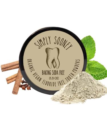 Organic Vegan Fluoride Free Tooth Powder Baking Soda Free Cinnamon and Clove Flavor Value Size 6 Month Supply