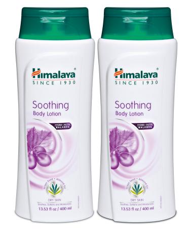 Himalaya Herbal Healthcare Soothing Body Lotion (2 Pack) for Dry Skin with Grape Seed and Almond Oil Soothes and Moisturizes 13.53 oz (400 ml)