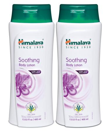 Himalaya Herbal Healthcare Soothing Body Lotion (2 Pack) for Dry Skin with Grape Seed and Almond Oil Soothes and Moisturizes 13.53 oz (400 ml) - Buy Online on GoSupps.com