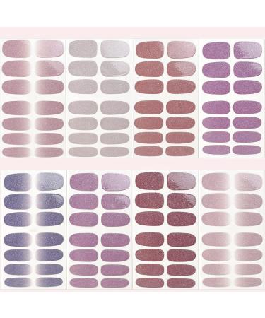 Mother's Day Gifts: 8 Sheets Elegant Nail Polish Stickers & 3 Nail Files - Nail Art Decals Strips Manicure Kits for Women and Girls (Pure Colors) - Buy Online on GoSupps.com