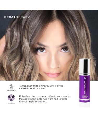 KERATHERAPY Keratin Infused Argan Oil 1.7 fl. oz. - Repair Dry & Damaged Hair | Frizz Control, Flyaway Tamer & Easy Styling | Kerabond Technology for Smooth, Soft & Shiny Tresses - Buy Online on GoSupps.com