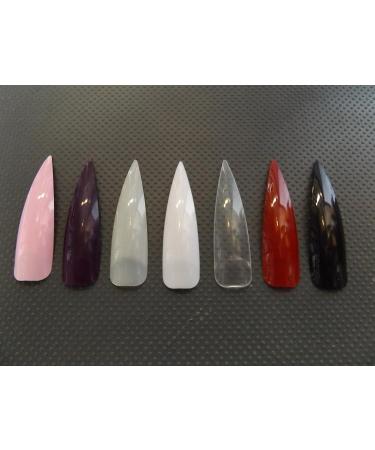 50x High-Heeled Pointed False Nails - Full Cover 10 Sizes Includes Glue | Fat-Catz-Copy-Catz - Buy Online on GoSupps.com