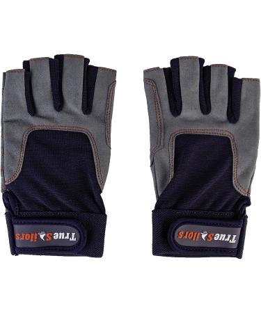 MRX Boxing & Fitness 3/4 Finger Sailing Gloves with Grip - Blue/Grey, Medium for Men and Women - Ideal for Kayaking, Workouts & More - Buy Online on GoSupps.com