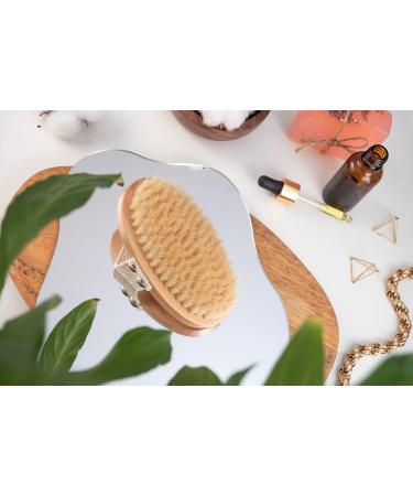 Eco-Friendly Oval Body Brush | Plastic-Free Dry Peeling & Massage Brush for Healthy Skin - Buy Online on GoSupps.com