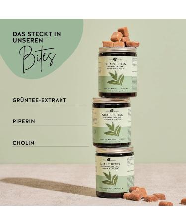 Metabolism Vitamins Shape Bites - Sugar-Free Vegan Fat Support with Green Tea & Antioxidants - 45 Pieces - Enhance Your Metabolism Naturally! - Buy Online on GoSupps.com