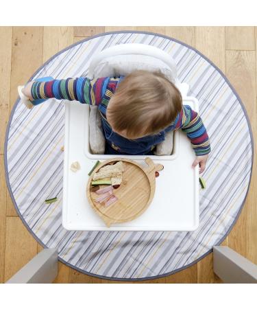 Prince Lionheart Multi-Purpose Catchall Splat Mat - Gray Stripe, 47.75x47.75 Inch - Ideal for Meal or Craft Time, Easy to Clean - Pack of 1 - Buy Online on GoSupps.com