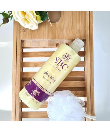 SBC Skincare Ylang-Ylang Body Wash 500ml - Balancing and Calming Bubble Bath or Shower Gel - Buy Online on GoSupps.com