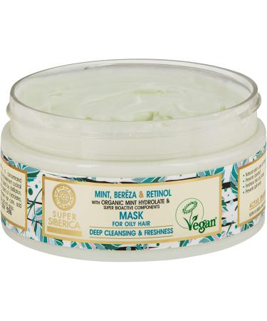 Eurobiolab Natura Siberica Super Mint bereza & retinol Mask for oily hair 300 ml - Buy Online on GoSupps.com