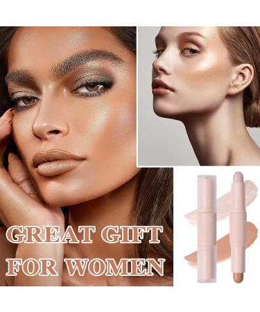 2 Color Double-Headed Cream Contour Stick Concealer Waterproof & Long Lasting Makeup Kit for Women - Light - Buy Online on GoSupps.com