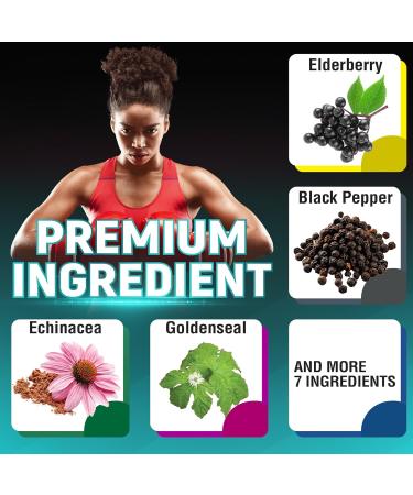 CIVIMUNA Echinacea Extract Capsules with Echinacea Goldenseal Root Elderberry and More - 120 Capsules for 4 Months Supply - Buy Online on GoSupps.com