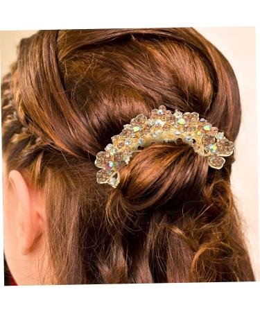 DOITOOL hair comb clips pin petal headgear top clip hair side combs large Diamond Clip diamond Korean version tiara comb accessories hair spring headband hairpin Twist Hair piece - Buy Online on GoSupps.com