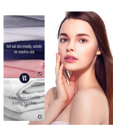 BAMBOO QUEEN 16 Count Premium Makeup Remover Cloths - Reusable & Gentle Microfiber Coral Velvet Face Towels - Highly Absorbent & Super Soft - 8x8 Inch - Multi-colored Pack - Buy Online on GoSupps.com