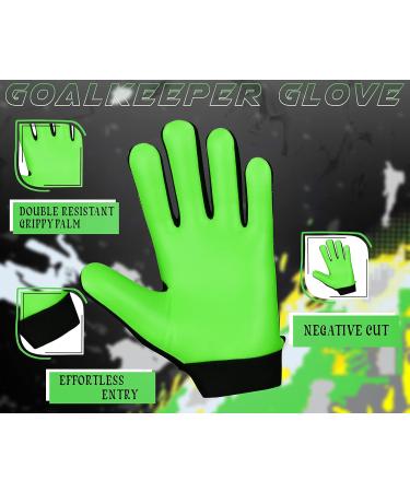 Keeperking Clawxen Goalkeeper Gloves for Kids | Junior Football & Soccer Gloves for Ages 3-7 | Boys & Girls Green - Buy Online on GoSupps.com