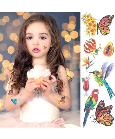 PAGOW Glitter Butterfly Temporary Tattoos - 20 Sheets, Self-adhesive and Waterproof Stickers for Kids, Women, Girls - Perfect for Birthday Parties and Goodie Bags (Style 4) - Buy Online on GoSupps.com