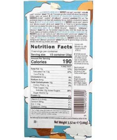Chocolates out of the Blue | Fair Trade and Organic Belgian Milk Almond Caramel Sea Salt Chocolate Bars | 100g x 6 bars - Buy Online on GoSupps.com