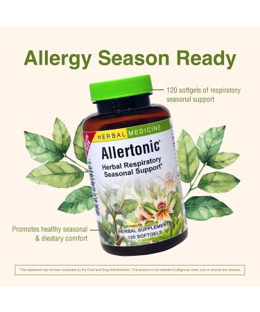 Herbs Etc. Allertonic - Healthy Breathing Support - Herbal Blend to Aid Against Seasonal Discomfort - Lung & Respiratory Health Support with Stinging Nettle - 120 Softgels (120 Servings) 120 Count (Pack of 1) - Buy Online on GoSupps.com