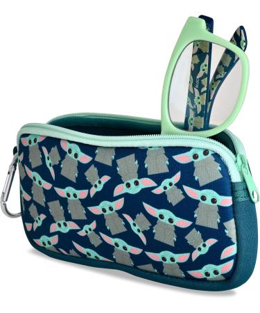 STAR WARS Baby Yoda Light Blocking Glasses for Kids | Computer Gaming Eyewear (Ages 2-10) with Protective Case - Small Green/Blue - Buy Online on GoSupps.com
