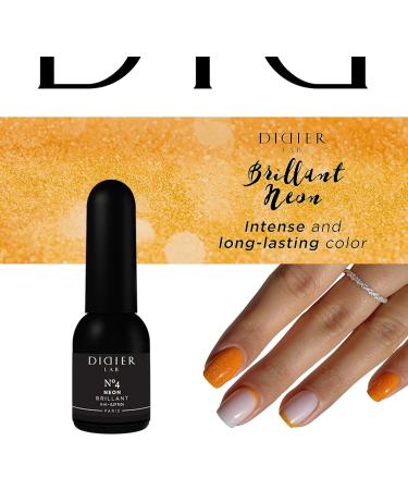 Didier Lab - Premium UV Gel Nail Polish - Brillant Neon No4- Gel Nail Varnish - Nail Art - Long-Lasting High Gloss Wear - Gel Nail Polish - Gel Nails - Glitter Gel Nail Polish - Rich Pigment - 8ml - Buy Online on GoSupps.com