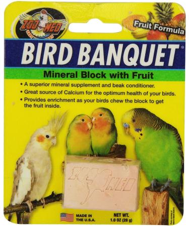 Zoo Med Laboratories Bird Banquet Fruit Mineral Blocks, Small (3 Pack)