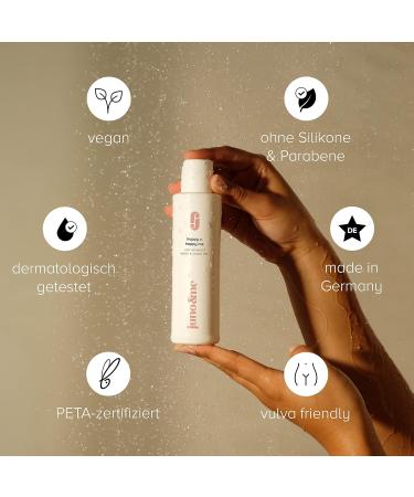 Juno & Me 2-in-1 Intimate Wash & Shave Gel | Natural Vegan Formula for Shaving & Care Reduces Shaving Pimples & Ingrown Hairs 150ml - Buy Online on GoSupps.com