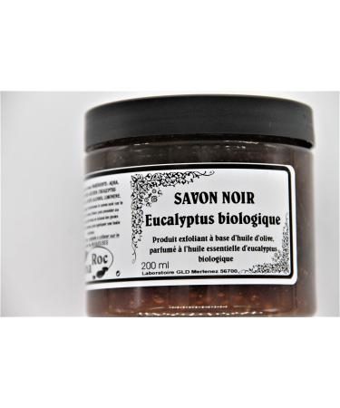 Natural black soap 200g jar made in France, natural cosmetics
