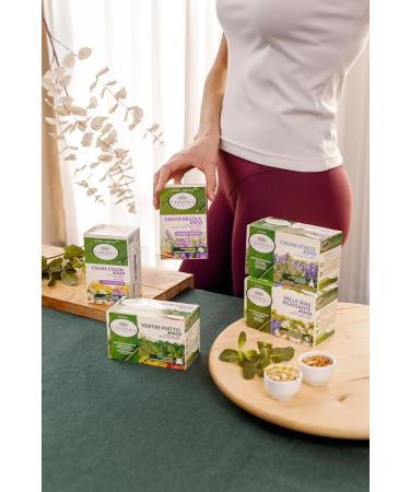  L'Angelica Angelica 1 kit of 18 Calma Colon Active herbal tea filters Functional infusion with purple fennel and licorice soothing and softening action - Buy Online on GoSupps.com