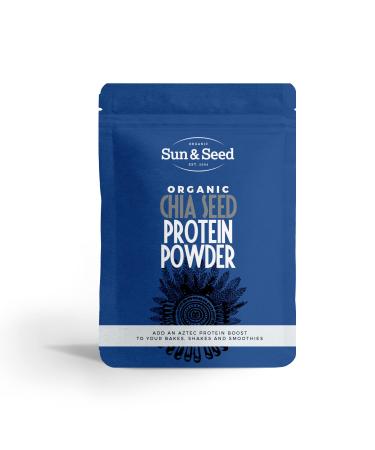 Organic Chia Seed Protein Powder by Sun & Seed - 300g - High in Fibre - Flour Alternative - Plant Based Protein Powder - Made from 100% Organic Chia Seeds - Vegan Friendly