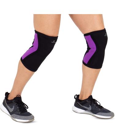 Prosource Fit Knee Sleeves for CrossFit, Squats, Weightlifting - Purple-S | Joint Compression, Support, and Pain Relief - Buy Online on GoSupps.com