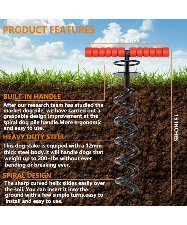 Sliridog 6m Cable & Stake for Large Dogs - Heavy Duty Secure for Courtyard Beach & Camping - Holds Up to 90kg - Outdoor Pet Solutions - Buy Online on GoSupps.com