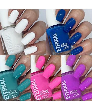 Eternal Nail Polish Set - 5 Piece Kit, Long Lasting, Quick Dry, Cruelty-Free, Made in USA - Tie Dye Colors - 0.46 fl oz Each - Buy Online on GoSupps.com