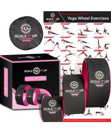 Scale It Up Yoga Wheel Set with Carrying Case, Back Wheel, Back Pain Relief, Muscle Relaxation Yoga Roller Wheel & Improves Balance, Flexibility, Strength & Massages, Stretches, Spine Roller
