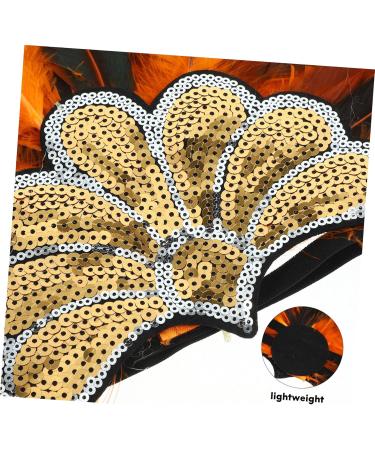 FOMIYES Halloween Headdress Pageant Headband Plume Headpiece for Adult Crown Headdress Headbands Plume Headband Costume Headwear Cocktail Party Supplies Plume Headdress Hair Band for Party 53.00X33.00X1.00CM Orange - Buy Online on GoSupps.com