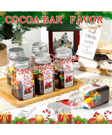 Maxdot Lot de 6 bouteilles de chocolat chaud de No l de 118 ml avec autocollants et corde pour chocolat truffe guimauve cadeaux de f te - Buy Online on GoSupps.com