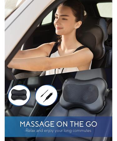 Zyllion Cordless Rechargeable Shiatsu Back and Neck Massager with Heat - Black | ZMA-13RB-BK - Buy Online on GoSupps.com