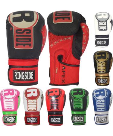 Ringside Apex Flash Boxing Gloves 14oz Black/White - Ideal for Training and Sparring - Buy Online on GoSupps.com