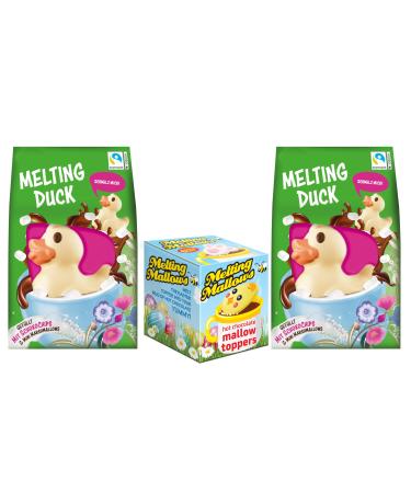 Easter Gifts for Kids - Hot Chocolate Melting Duck and Easter Marshmallow Egg Toppers - Pack of 3