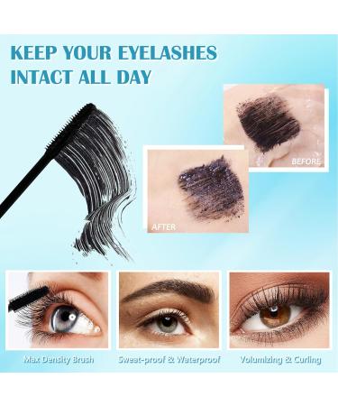 Lestpola Eyelash dye for older women over 60 years old with thinning eyelashes smudgeresistant longlasting waterresistant volumizing mascara black hypoallergenic mascara 2 pieces - Buy Online on GoSupps.com
