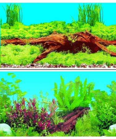 Hidom Aquarium Background Poster Double Sided - Height 24" / 60cm - Length 4 FT / 122cm - Two Scenic Pictures displaying Aquatic Backdrops - DS 600-9009/9021 - Buy Online on GoSupps.com