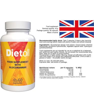 Buy Dietoll - 60 Capsules for Weight Management | Fast International Shipping - Buy Online on GoSupps.com