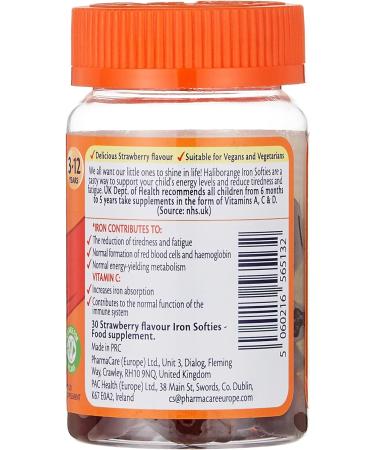 Haliborange Iron + Vit C Softies 30s - Boost Your Energy Levels with Essential Nutrients - Buy Online on GoSupps.com