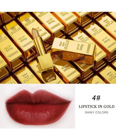 Long Lasting Matte Lipstick for Women | Moisturizing, Waterproof & No-Fade | Vintage Makeup | Lightweight Gold Lipstick Stain - 04 - Buy Online on GoSupps.com