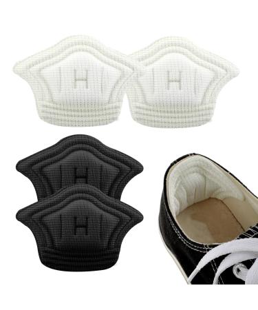 Sibba 2 pair shoe inserts high heel cushions handle protectors bladder associations silicone-footbeaous comfort cushions pain relief anti-slip passage insole filler loose boots (black beige)