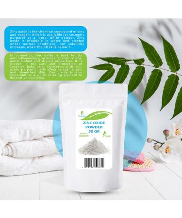 Zinc Oxide Powder 50g - High Purity Cosmetic Ingredient Non-Nano & International Shipping - Buy Online on GoSupps.com