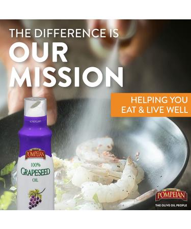 Pompeian Grapeseed Oil Non-Stick Cooking Spray 5 Fl Oz - Gluten Free, Non-GMO, Ideal for Stir-Frying, Grilling, and Sauteing - Single Bottle - Buy Online on GoSupps.com